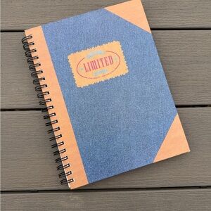Limited Too Blue Denim-Look Spiral Notebook